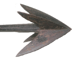 Allen gun harpoon head, typical four flue design