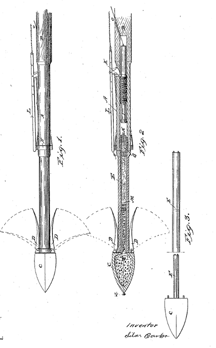 Patent Drawings for S. Barker Iron.