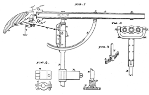 Patent drawing for J.J. Haviside swivel gun