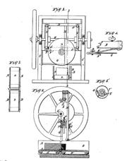Patent drawing for Hunter's blubber cutter