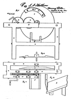 Patent drawings for Kilburn's mincing machine