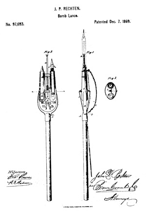 Rechten Darting Gun, patent drawing